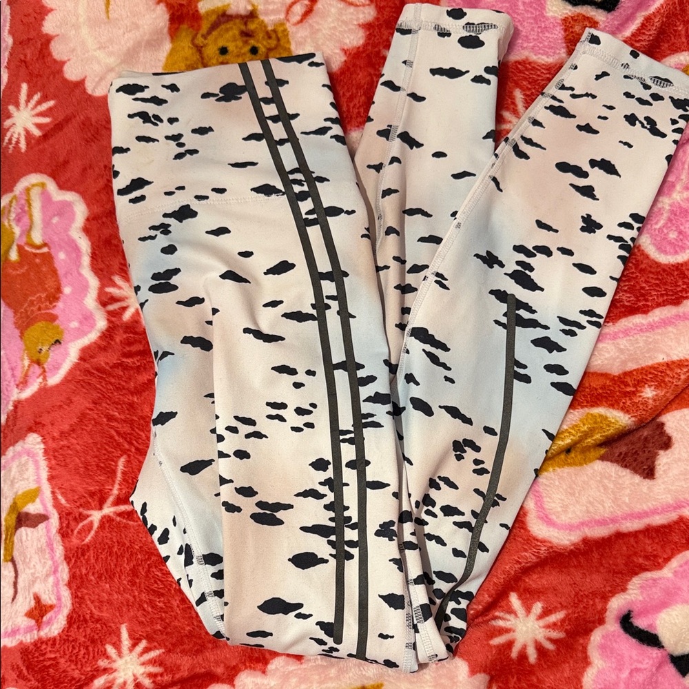 Fabletics Black and White Patterned Leggings